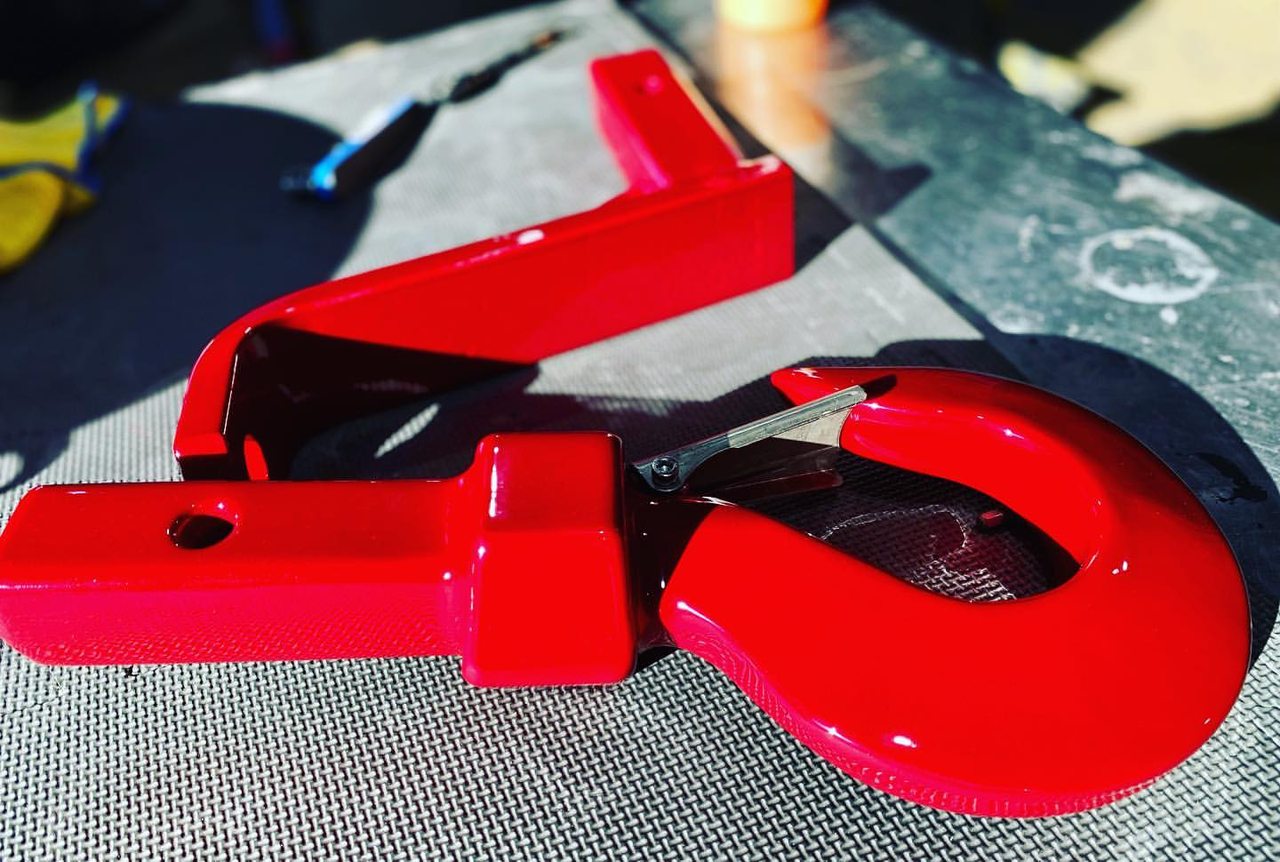Motorcycle bodywork powder coated glossy candy red