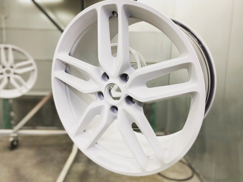Alloy wheel powder-coated by Superior Powder Coating, Clarksville TN