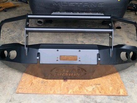Vehicle bumper powder-coated gloss black by Superior Powder Coating